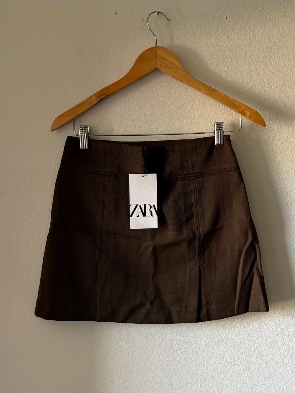 Zara Chocolate Brown Mini Skirt
